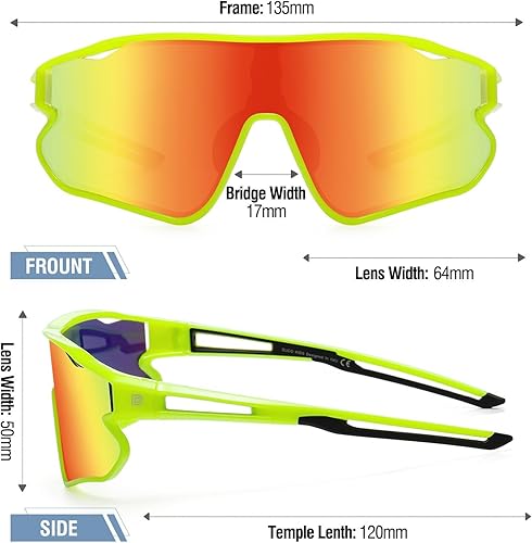 Miniatura 2 de DUCO DK268 - Lentes de sol para niños, jóvenes, béisbol, ligeros, TR90, marco UV400, deportivos, ciclismo, para niños y niñas, DK268