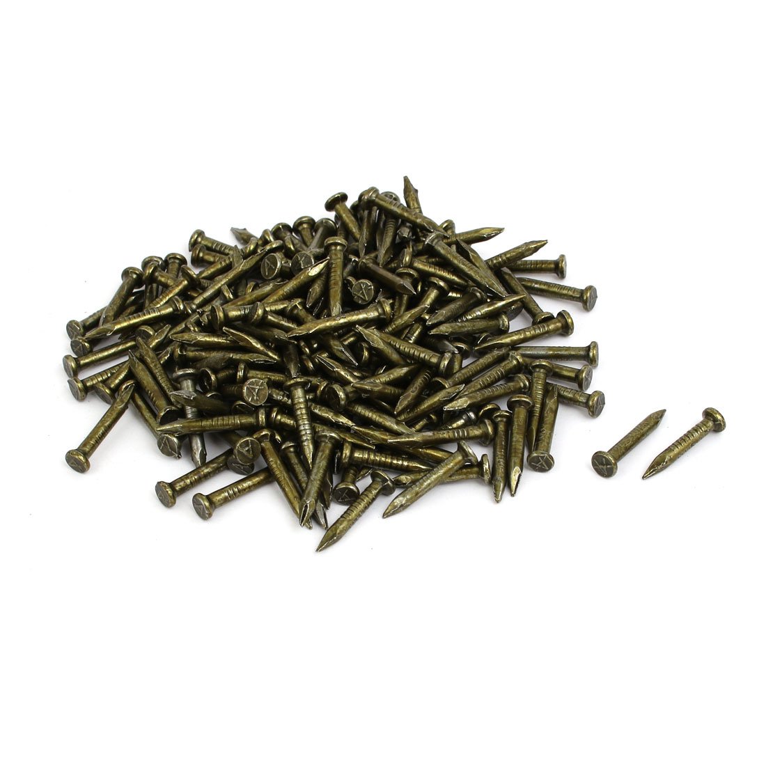 Aexit Fiber Concrete Fastener Cement Wall Carbon Steel Point Tip Wire Nails 2.8mmx20mm 300PCS Model:66as642qo646