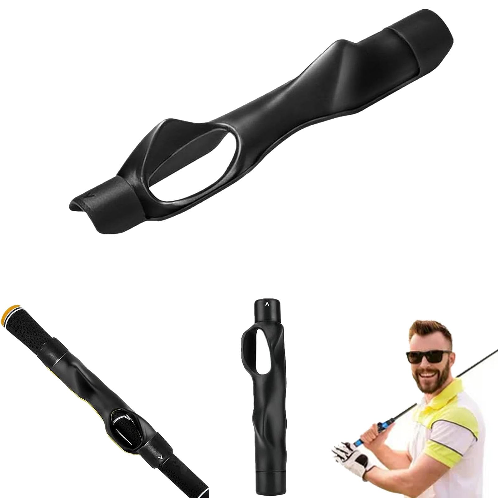 CYCFMYYLY Golf Grip Training Aid, Golf Club Training Grip, Golf Training Aid Posture Correction Practice Alignment, For Improving Hand Positioning,For Golf Beginner Men Women Kids
