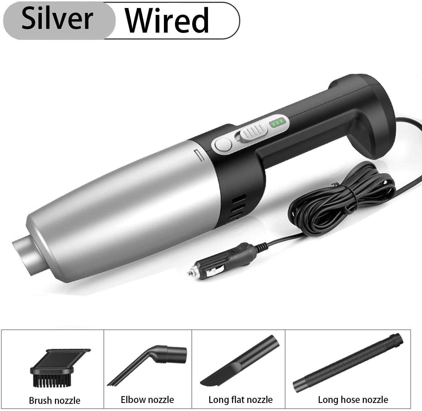 Vacío de automóviles, Aspirador portátil de la aspiradora de automóviles de Alta Potencia 120W / 5000PA para el automóvil Interior Limpieza con Mojado o seco para Hombres/Mujeres, inalámbrico,