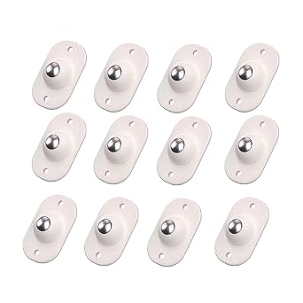 Universal 360 Moving Wheels, 2023 New Universal Heavy Duty Furniture 360 Moving Wheels, Self Adhesive Mini Caster Wheels, Storage Box Paste Universal Wheel for Home Office 12, White
