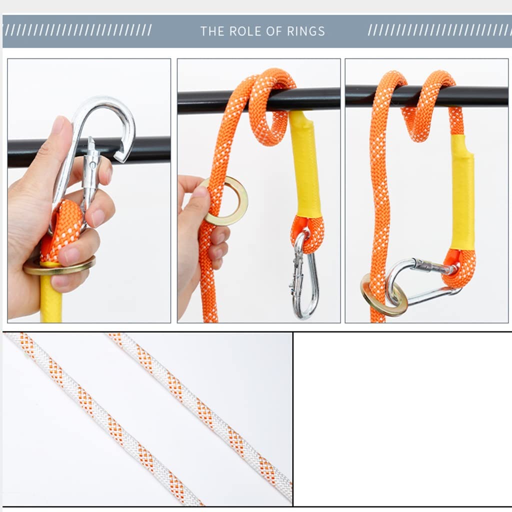 SwaYve Sicherheitsgurt Für Luftarbeit, Ganzkörper-Sicherheitsgurt-Sets, Absturzsicherungsgurt, Klettergurt Mit Haken Und Kletterseil/Single Hook/2M