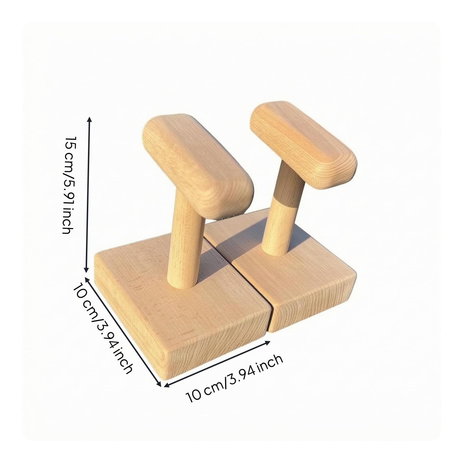harayaa Inversion Exercise Frame Barra Parallela Palestra Supporto Maniglia Push Up in Faggio con Finitura Chiara E Venatura a per Presa Sicura Adatta per Allenamento a Fitness Riabilitazione