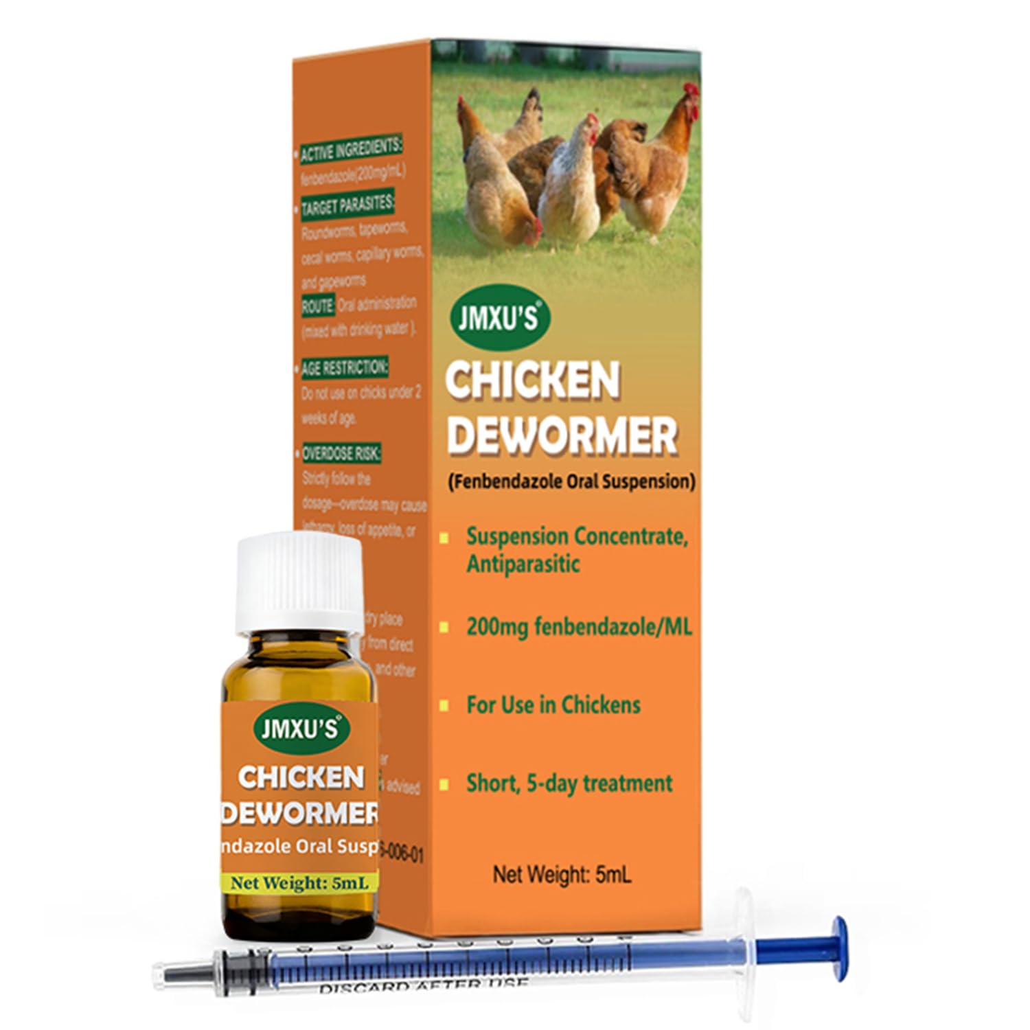Chicken Dewormer Fenbendazole Oral Suspension bottle