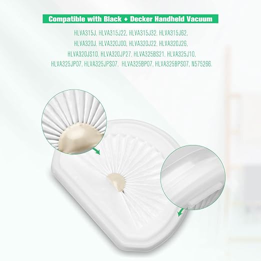 Extolife 8 Pack Hand Vacuum Filter 