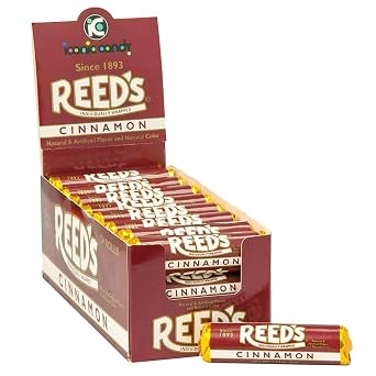 Reeds Cinnamon Candy Rolls | Traditional Cinnamon Hard Candy | Reeds Classic Spiced Hard Cinnamon Candy Brought To You By Iconic Candy | 24 Count...