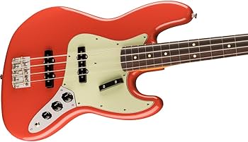 Amazon.com: Fender Vintera II '60s Jazz Bass - Fiesta Red with