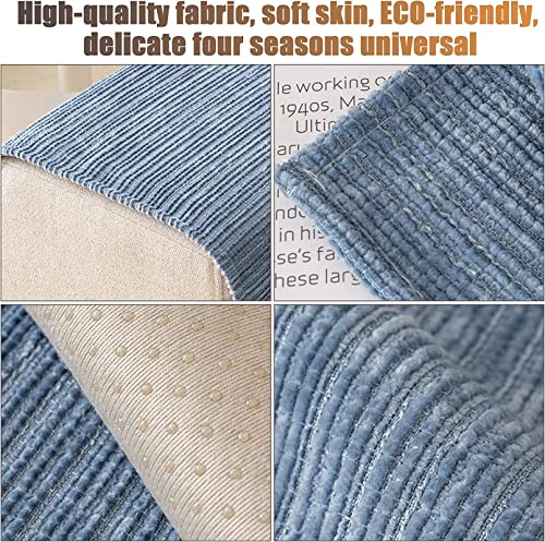 Soft Chenille Sofa Couch Cover Non Slip Sectional Couch Cover Solid Color Sofa Slipcovers Striped Weave Textured Washable Furniture Protector For Kids,Pets ( Color : E , Size : 30*50Cm/11*19Inch ) #TOP6