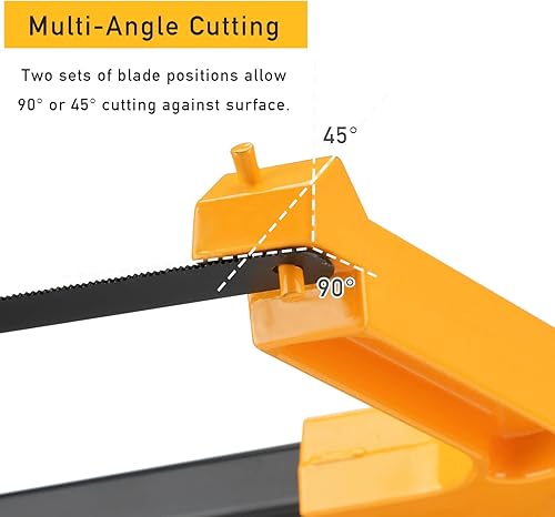 Miniatura 2 de LAND Sierra para metales de 12 pulgadas, sierra de revestimiento resistente con 5 cuchillas de acero de carbono extra alto, para PVC, tubería,
