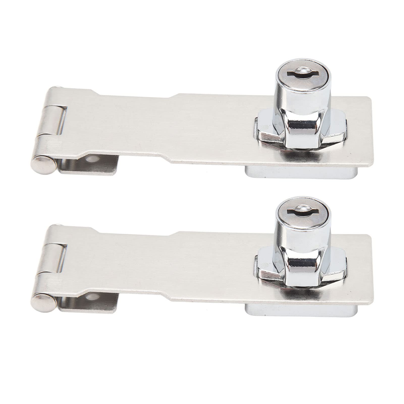 Keyed Hasp Locks, 2PCS Easy to Install Security Keyed Lock Latch for Erosion Resistant Doors