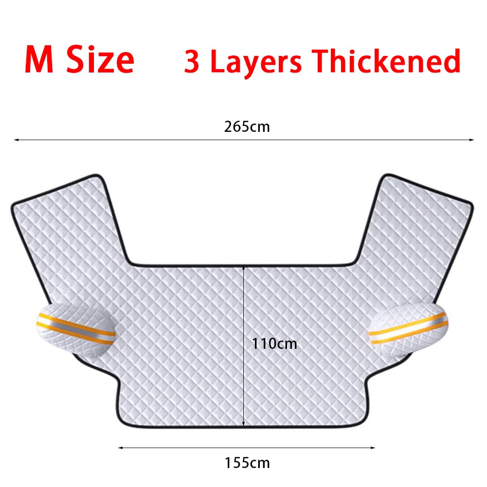 Frontscheibenabdeckung für VW T-Cross TROC Sport Caravelle Sharan 2000-2023 2024, Magnetische Auto Windschutzscheibenabdeckung Scheibenabdeckung Für Die Gegen Schnee EIS Frost Sonne,M Style