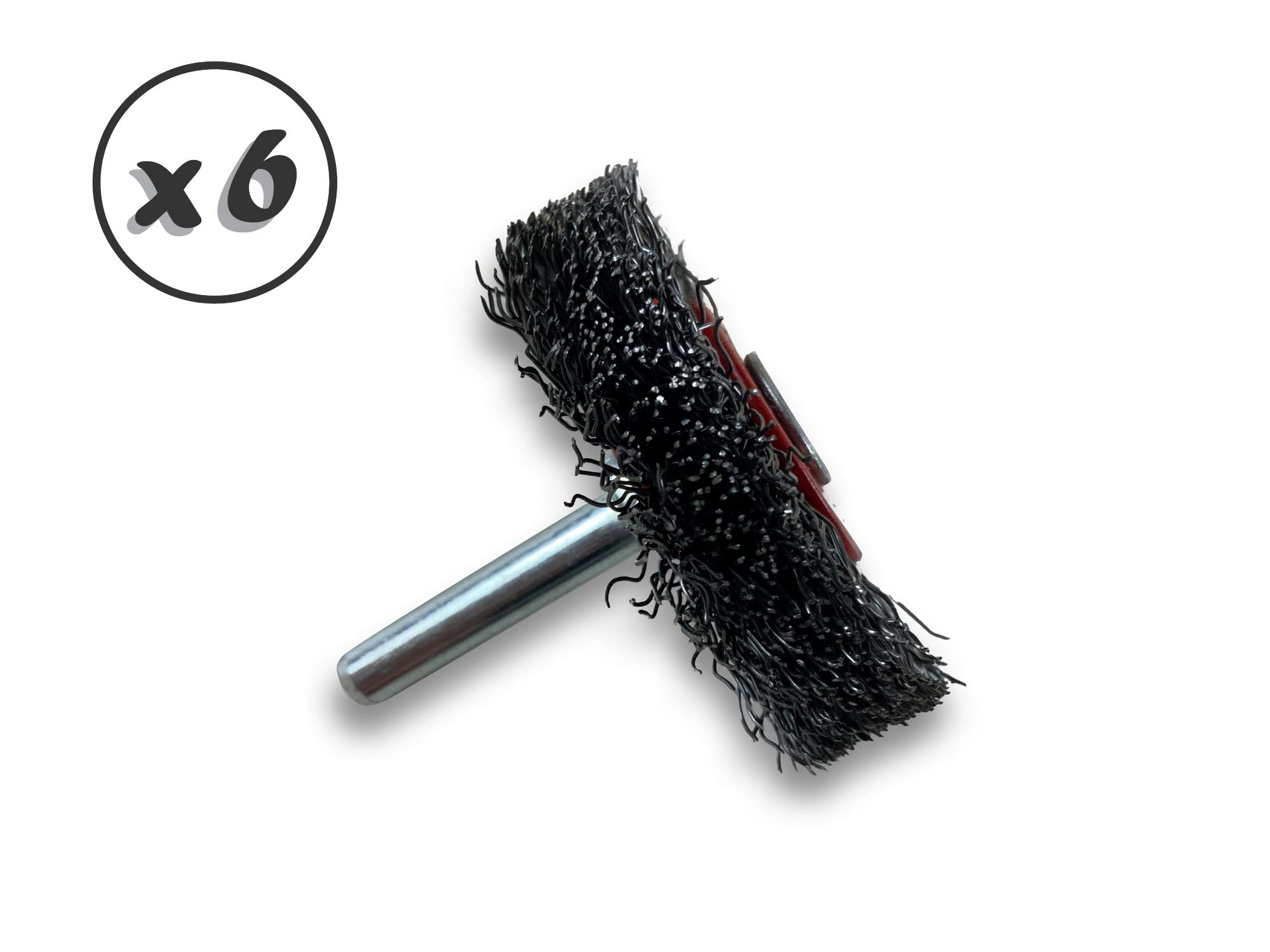 Kibros Lot 6 brosses rot. circ. acier dur Ø 50 mm 12 mm tige