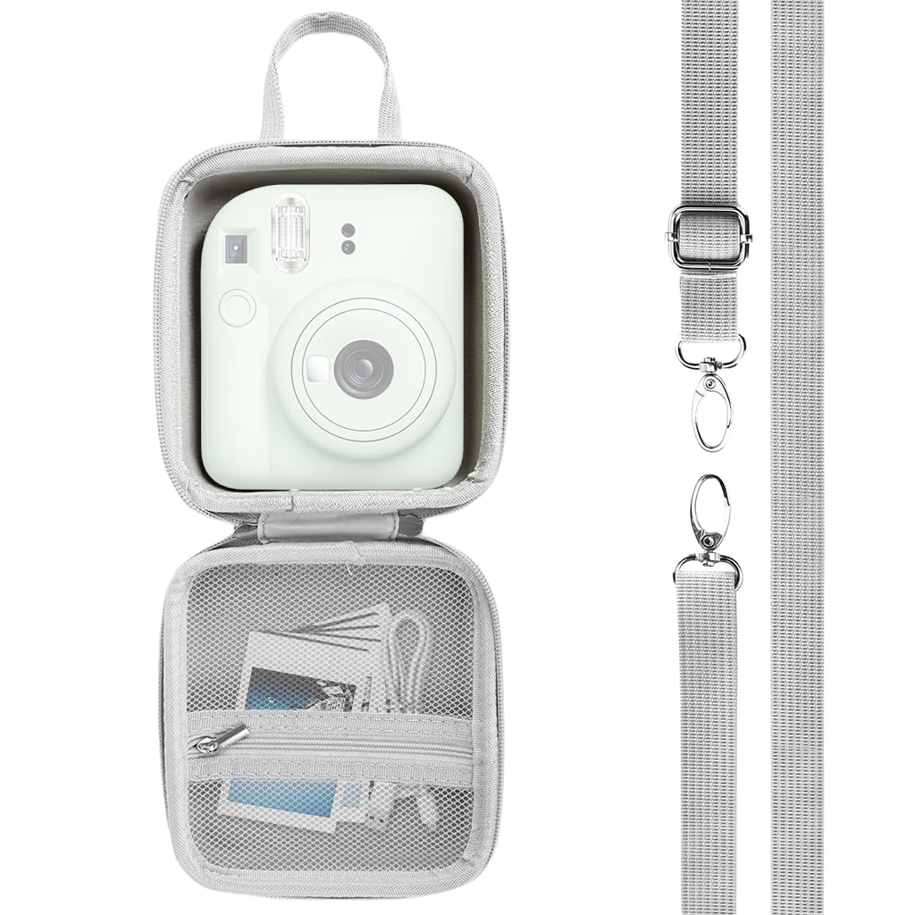 ZORBES® Compatible with Fujifilm Instax Mini 12/11/9/8, Instant Camera Case Bag with Removable Shoulder Strap, Hard Shell EVA Anti-Scratch Travel Case Bag Accessories with Built in Mesh Pocket-image-2