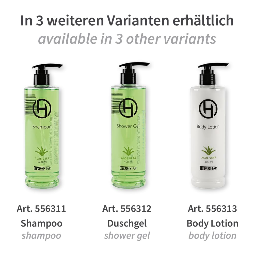15 Stück Franz Mensch Hair & Body 2in1 Hotel Shampoo Duschgel | Hygostar, Pumpspender, grün, L: 6 cm, B: 6 cm, H: 21 cm, Hotelkosmetik, Einmalkosmetik, Einwegkosmetik, Packung