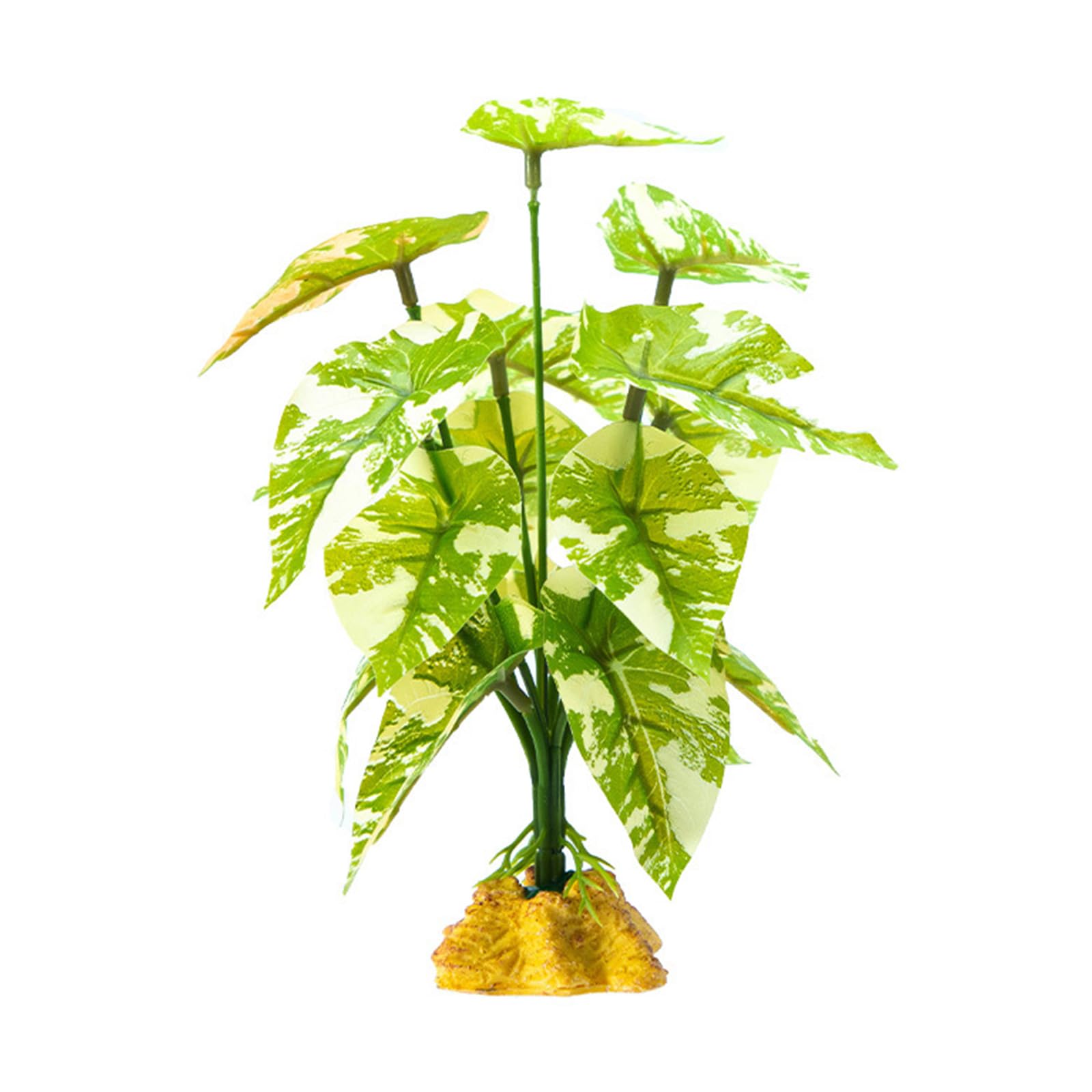 YIBOZI Reptiles Plant Hide Grass Flexible Leaves Terrarium Jungle Habita for Lizards Snake Decorative False Plant