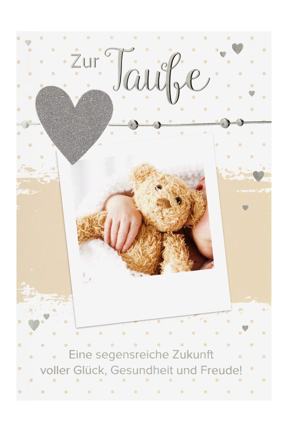 Christening Card Teddy 4.5" x 6.5"