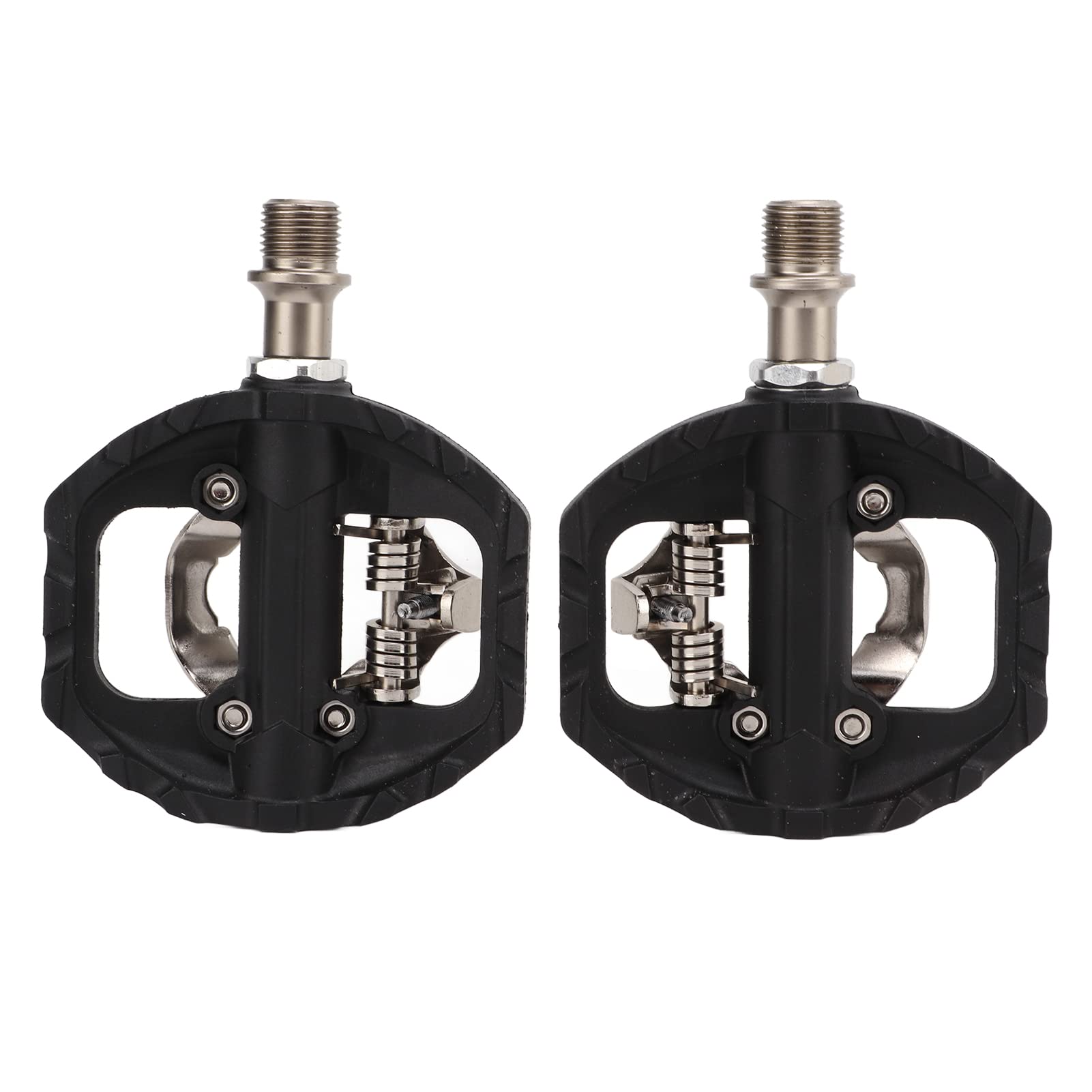KIMISS Pedal Multiusos de Plataforma de Doble Cara para Bicicleta de Montaña - Pedales Sellados sin Clip con Tacos para Bicicleta de Carretera, Fácil Conversión de Modo sin Clip a Plano