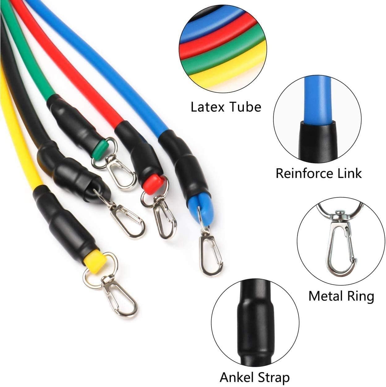 wyewye Resistance Bands, Resistance Bands Set Men, Exercise Bands Resistance Men, up to 100LB - Image 4