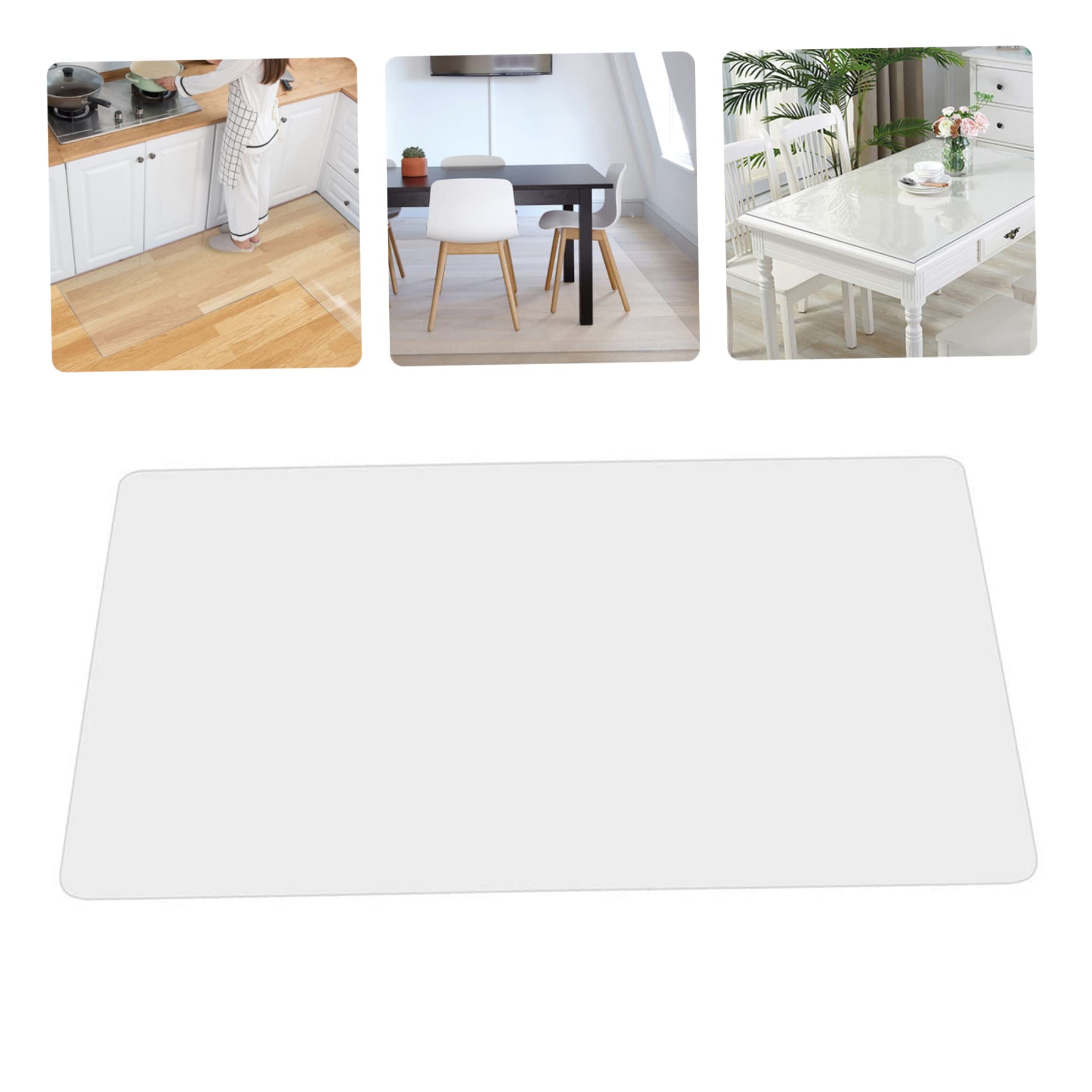 Clear Office Chair Mat Non Slip 1mm Transparent Desk Chair Mat PVC Floor Protector for Home Office 50x80 cm Home Accessories