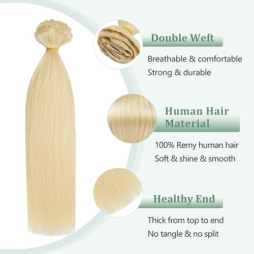 Miniatura 8 de Extensiones de cabello humano Remy liso con clip, extensiones de cabello humano color marrón oscuro, extensiones de cabello humano natural de doble