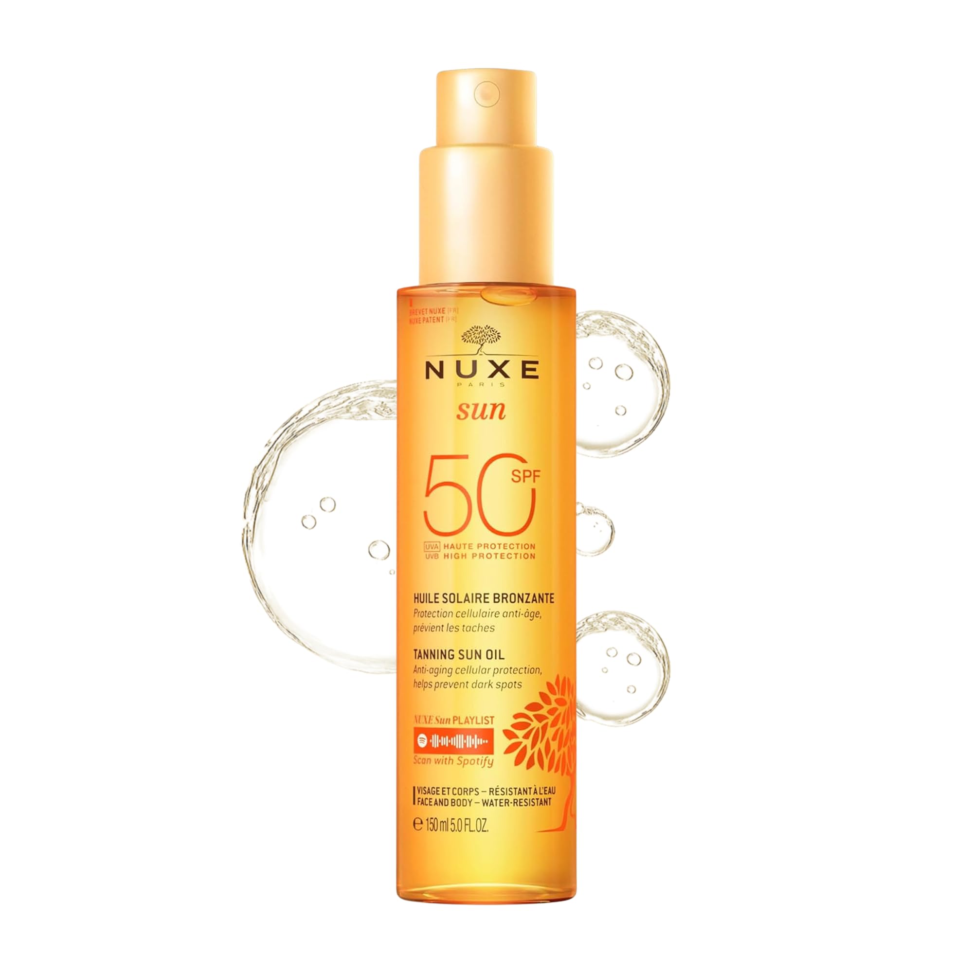Nuxe Tanning Sun Oil SPF50 High Protection Face & Body 150ml