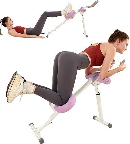 HOTWAVE Entrenador abdominal plegable,Máquina de entrenamiento abdominal ajustable,Fortalecer la fuerza del núcleo,Equipo de ejercicio en casa
