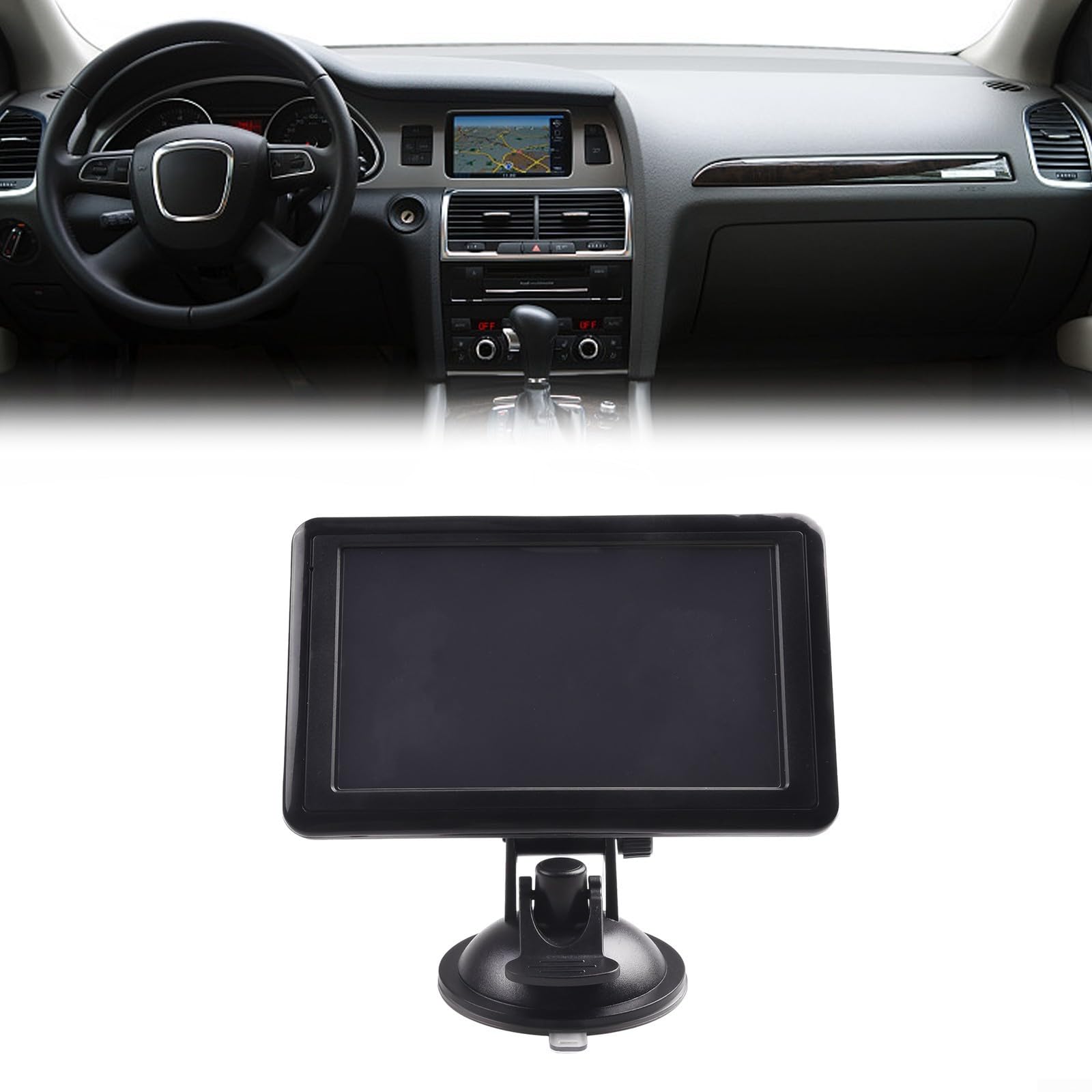 ZYWUOY Navigatore GPS per auto e camion, 5 pollici TFT touch screen navigatore, 8 GB + 128 MB di memoria, navigazione UK, Lane Assist
