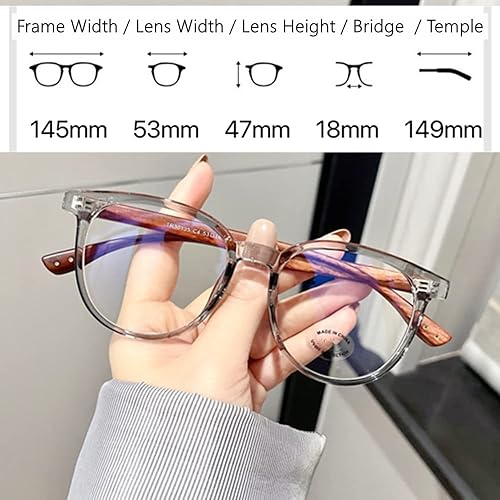 Miniatura 9 de Optifine Gafas de bloqueo de luz azul para mujer, lentes de lectura para computadora para hombres, marco redondo retro