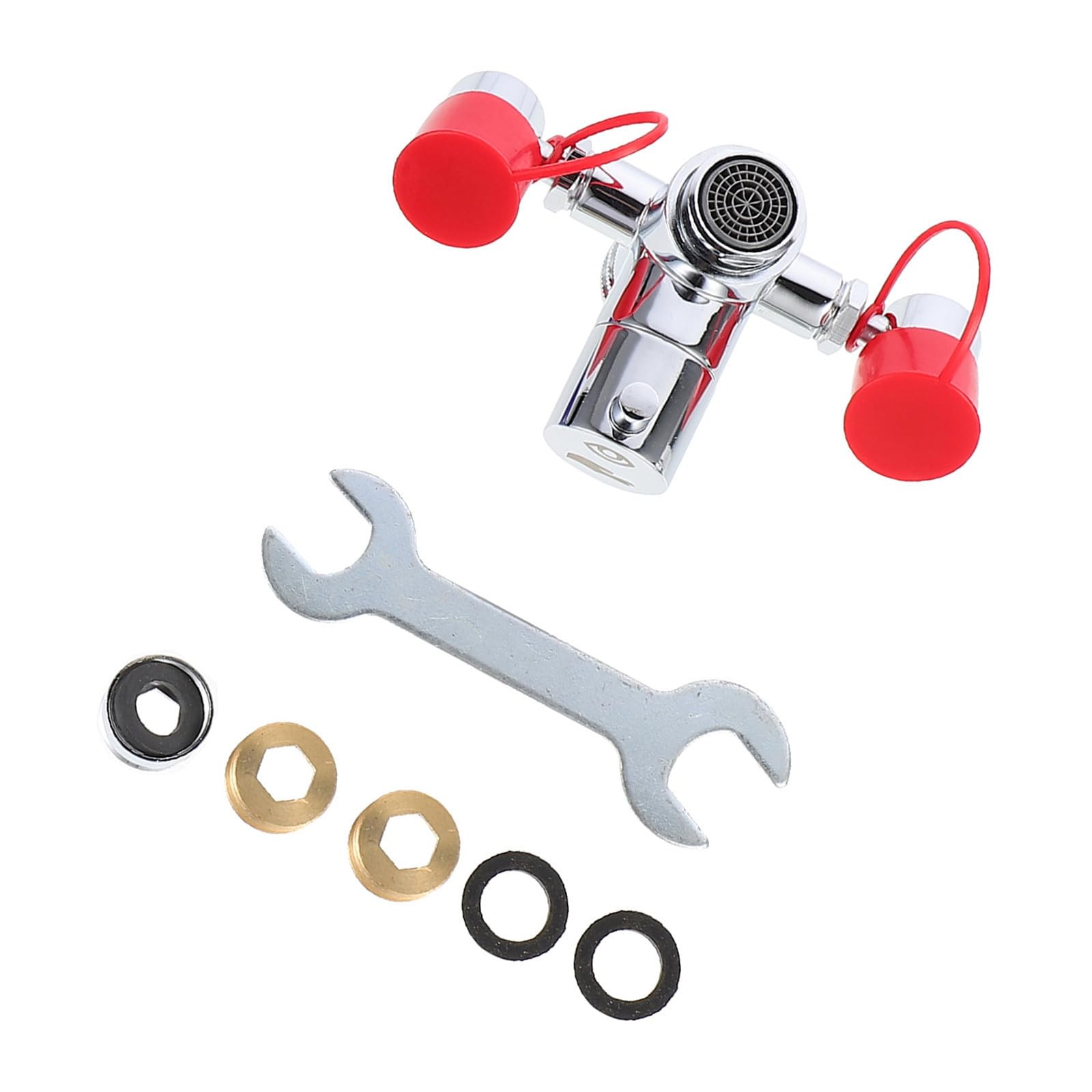 Luxshiny Oculaire Montée sur Robinet en Cuivre, Double Buse Orientable