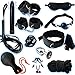 ZeeKoug Moda 12 Pezzi Nylon Pilates Set di Allenamento, Fun Polso e Anca Esercizio Attrezzature Cosplay Accessori [Nero], Regalo di Coppia immagine