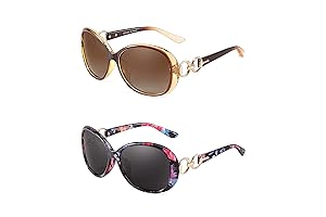 2 Pack fimilu Polarized UV400 Protection Sunglasses for Women
