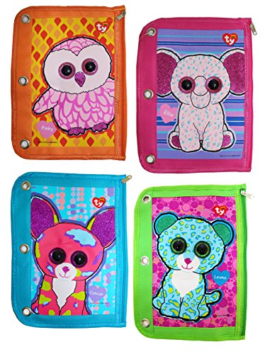 Ty Beanie Boos 3 Ring Binder Pencil Pouch, 10 x 7.5 Inches, Assorted Design Will Vary, 1 Count (813-2)