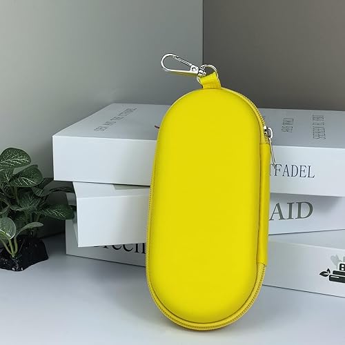 Miniatura 6 de Estuche doble para gafas, bolsa de almacenamiento para lentes de sol, elegante cremallera portátil, caja de almacenamiento de apertura para hombres