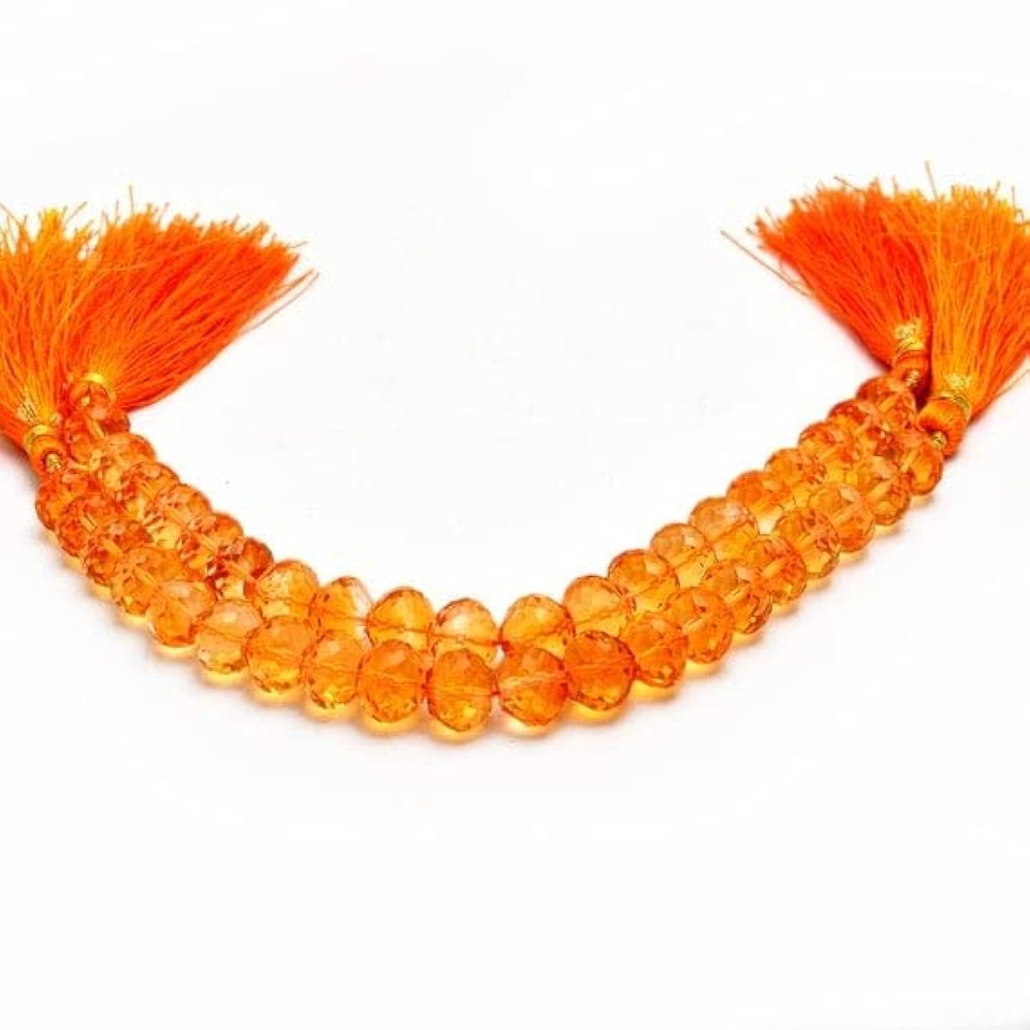 Perles citrine facettées anti-ternissement de 9-10 mm pour réparer et sublimer vos bijoux