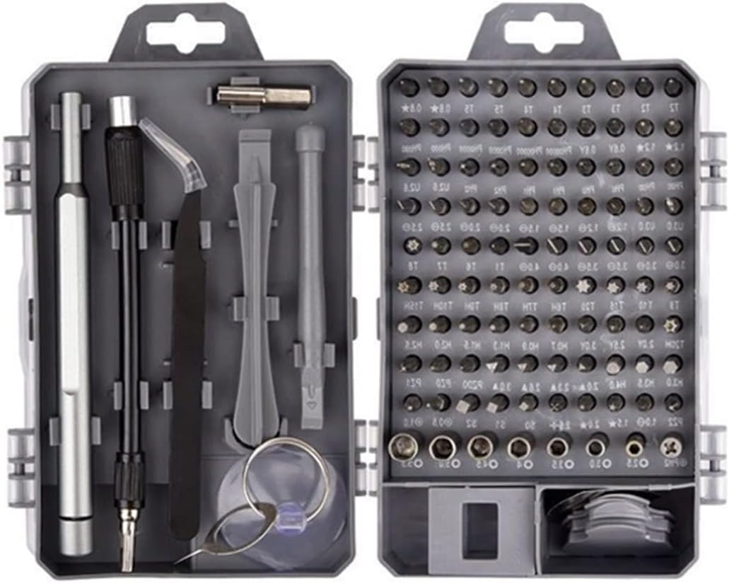 Juego de destornilladores portátiles, herramientas de reparación de precisión magnéticas, kit de destornillador hexagonal y torx, ideal para reparaciones de teléfonos móviles y relojes, incluye caja