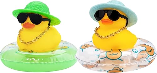 Miniatura 9 de wonuu Pato de goma para automóvil, 2 unidades, decoración de tablero de instrumentos de automóvil, accesorios de decoración de tablero de automóvil