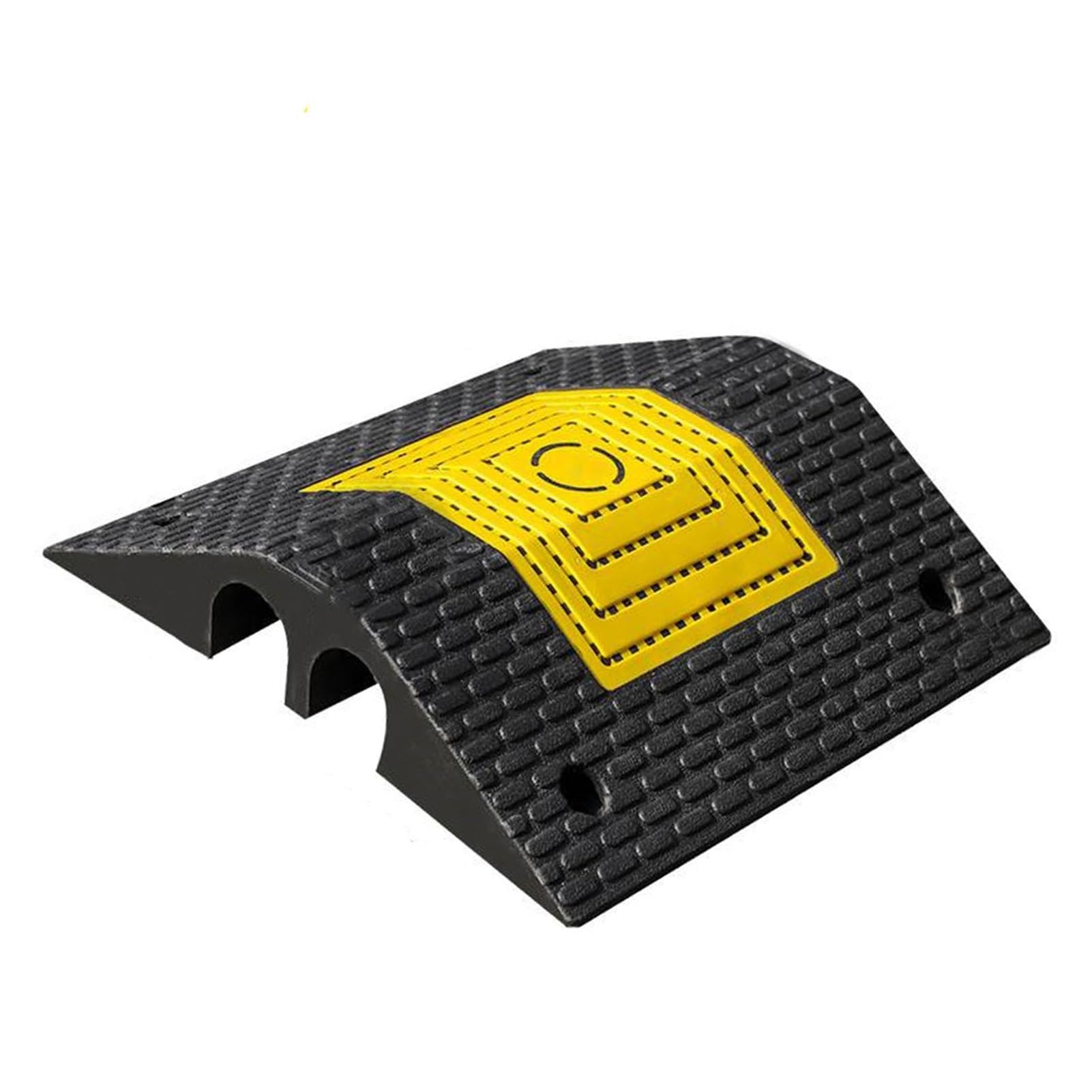 ZFUCMAYL 2 Channel Rubber Speed Bump,Modular Speed Bump with Freely Splicable,66138Lbs Load Capacity Cable Protector Ramps for Driveway School Entrance(Color:2-Channel)