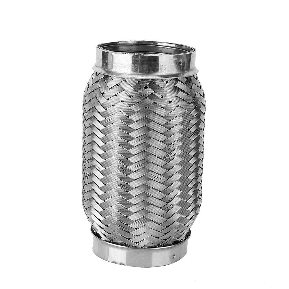 KIMISS Tubo di scarico intrecciato, tubo corrugato interno in acciaio inossidabile con tubo flessibile di scarico flessibile 2,5 pollici x 6 pollici