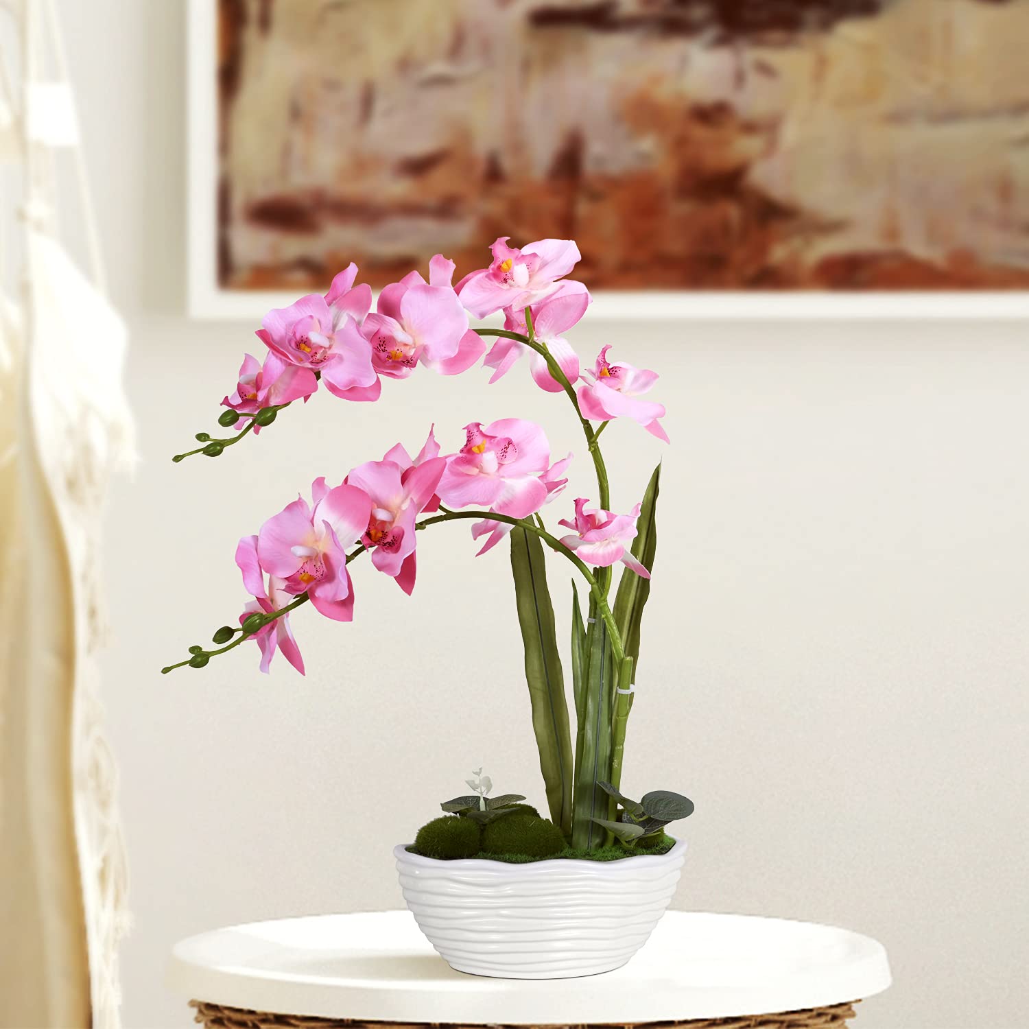 造花 Orchid ライト ライト オーキッド ピンク Amazon 人工蘭の花