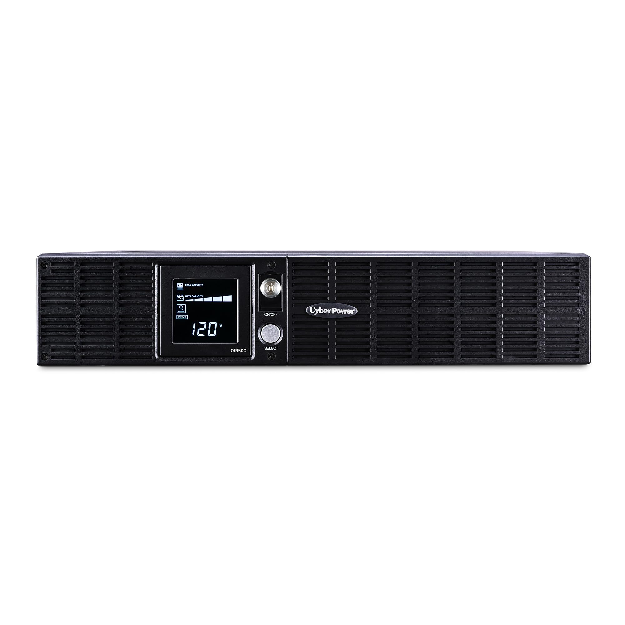 CyberPower OR1500LCDRT2U Smart App LCD UPS System, 1500VA/900W, 8 Outlets, AVR, 2U Rack/Tower