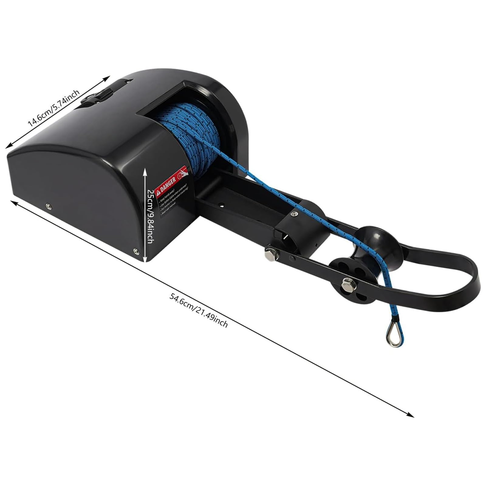 Verricello elettrico per barca, salpa ancora 12 V con telecomando, kit di stoccaggio di ancoraggio 15,9 kg, interruttore impermeabile per motoscafi e barche da pesca