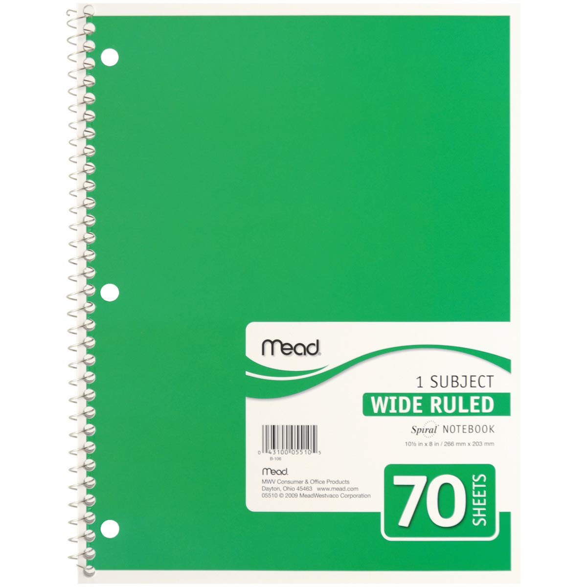 Cahier à spirale Mead grands carreaux pour ne plus manquer d'espace d'écriture lot de 6 carnets
