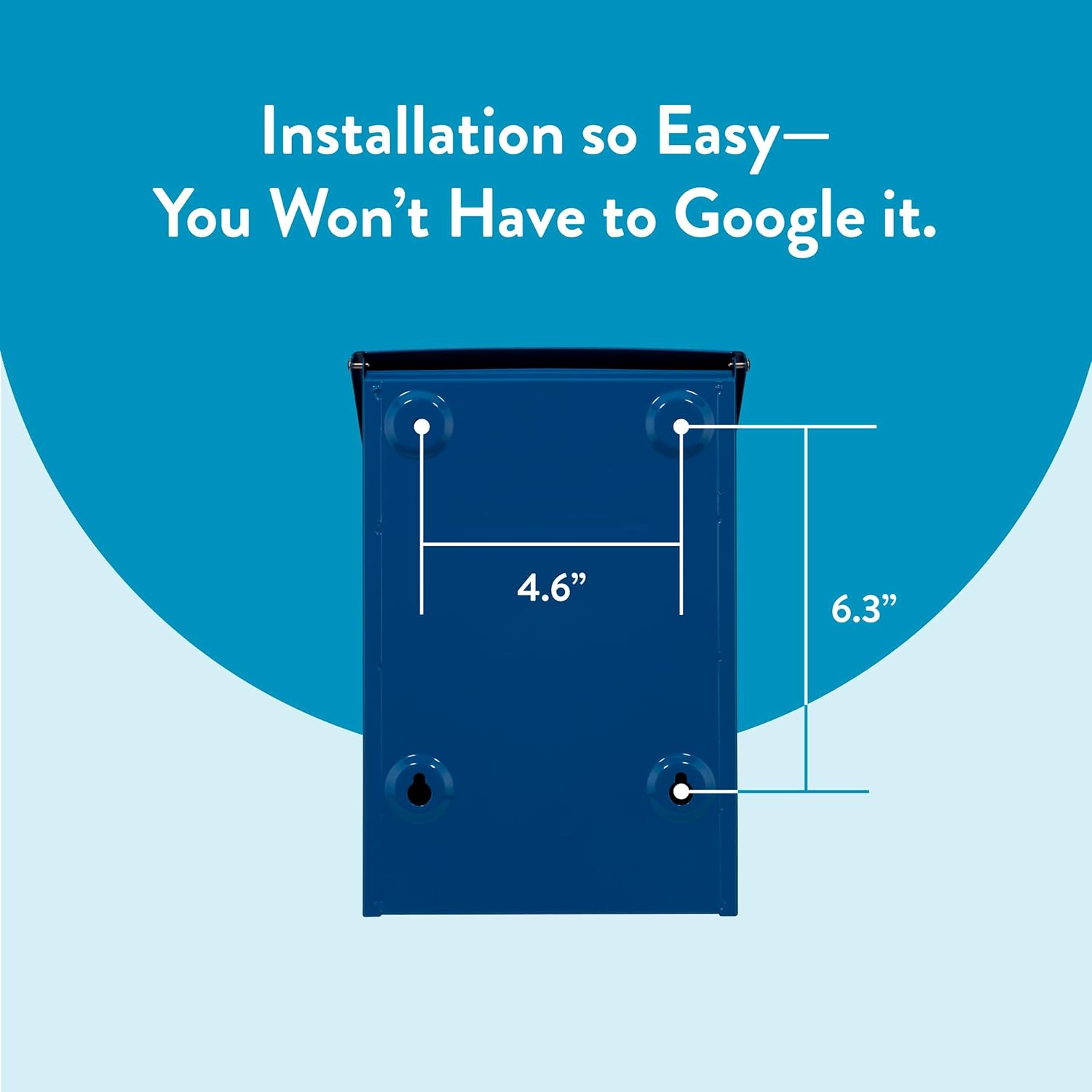 Architectural Mailboxes 2681BE Marina Wall Mount Mailbox, C1, Blue