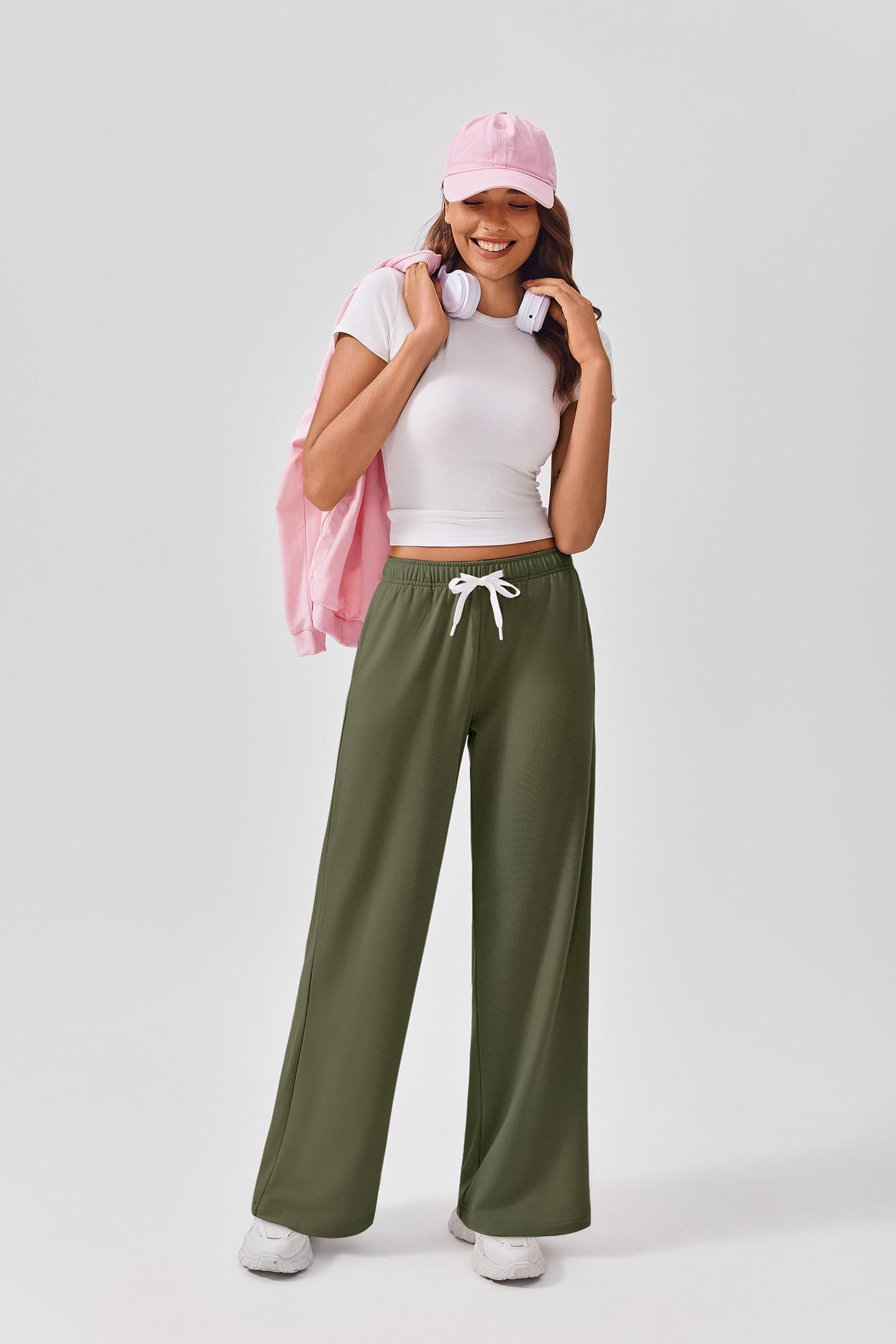 Pantaloni da Tuta da Donna Pantaloni da Jogging a Gamba Dritta Pantaloni da Tuta con Tasche Pantaloni da Jogging Casual Pantaloni Sportivi per Yoga Fitness Palestra Abbigliamento da Salotto