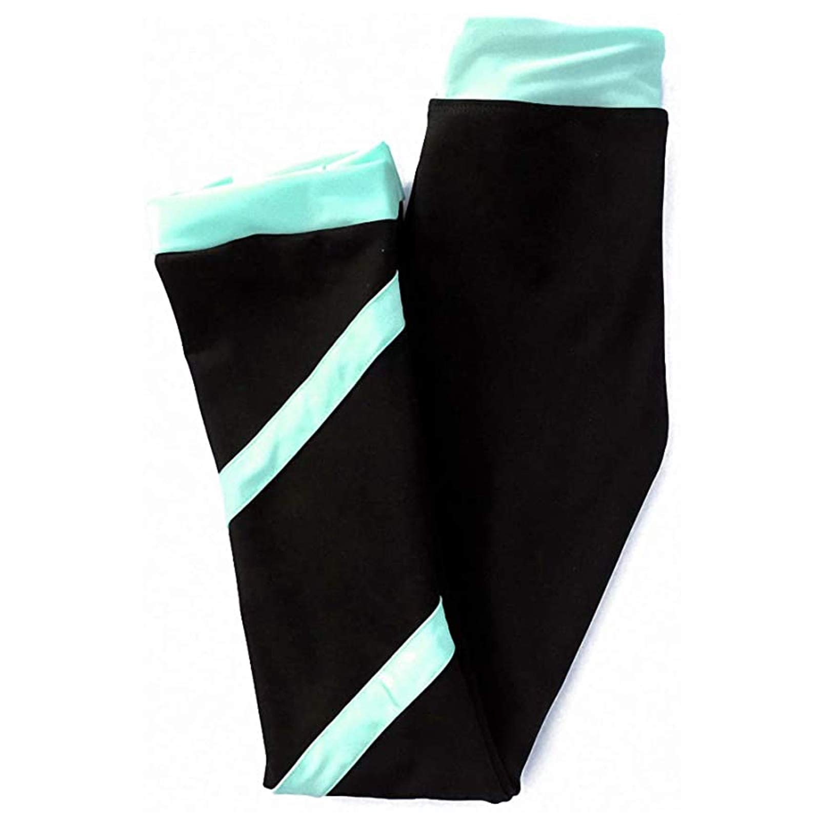 Damskie dziewczęce spodnie do jazdy figurowej, spiralne spodnie do jazdy figurowej, dziewczęce, polarowe legginsy treningowe, odzież sportowa do zawodów treningowych (kolor: A, roz
