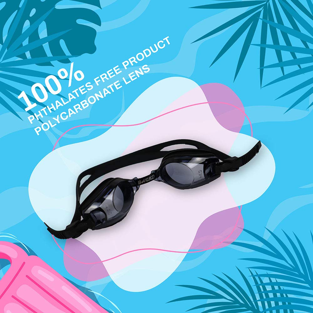 SPORTS WORLD VISION Occhialini da nuoto ottici | Occhialini da sub unisex impermeabili per bambini con diverse diottrie | Protezione UV antiappannamento, visione chiara e grandangolare