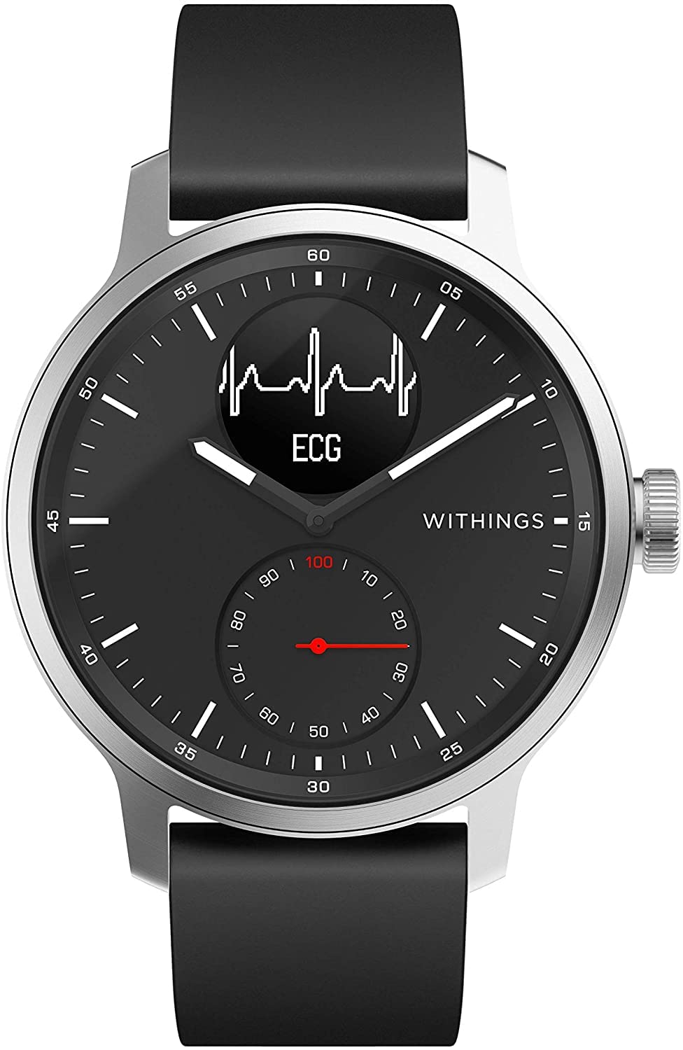 Withings Scanwatch - Smartwatch Ibrido con ECG, Frequenza Cardiaca e Ossimetro 42 mm Nero