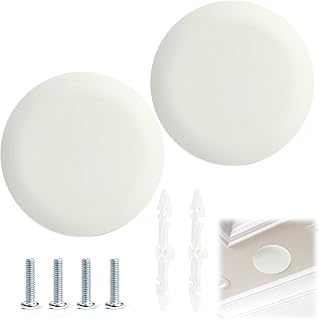 2 PCS Ceiling Cover Plate Set, Light Fixture Cover for 3.5" & 4" Boxes, White Plastic Ceiling Plate, Electrical Box Trim Ring, Indoor Use for Home and Office