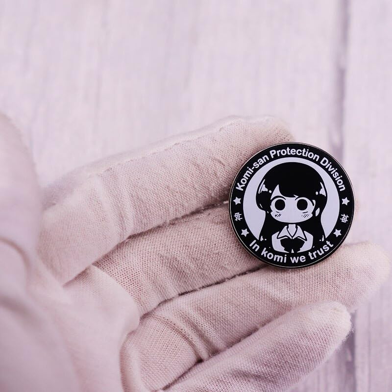 Image of Komi-san Protection Division In We Trust Komi Can't Communicate Anime Manga 1.2 inch Enamel Pin Badge