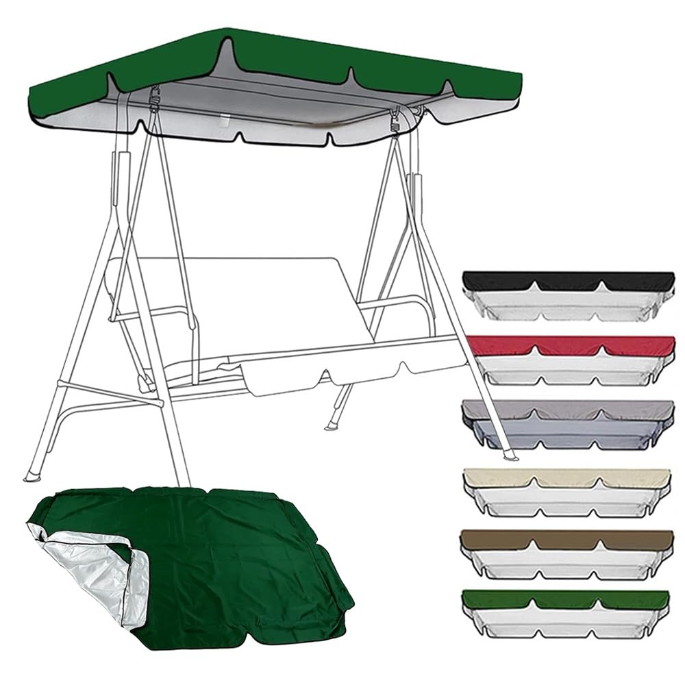 Cubierta toldo para columpio universal de alta resistencia Oxford 210D verde